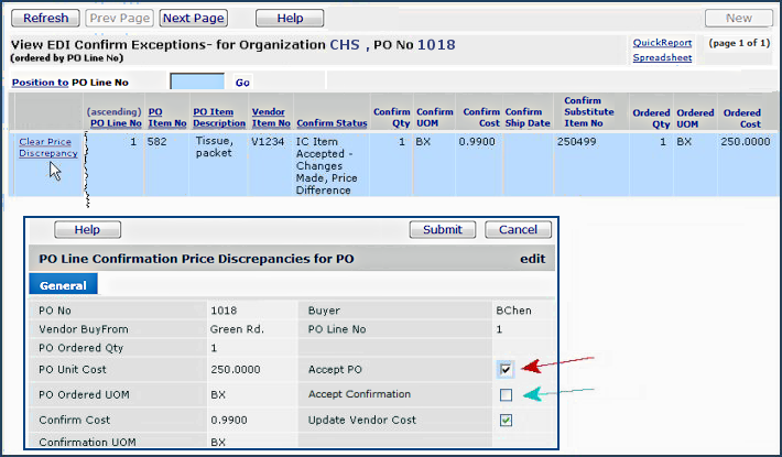 EDI Purchase Orders, Confirmations, and Invoice Matching